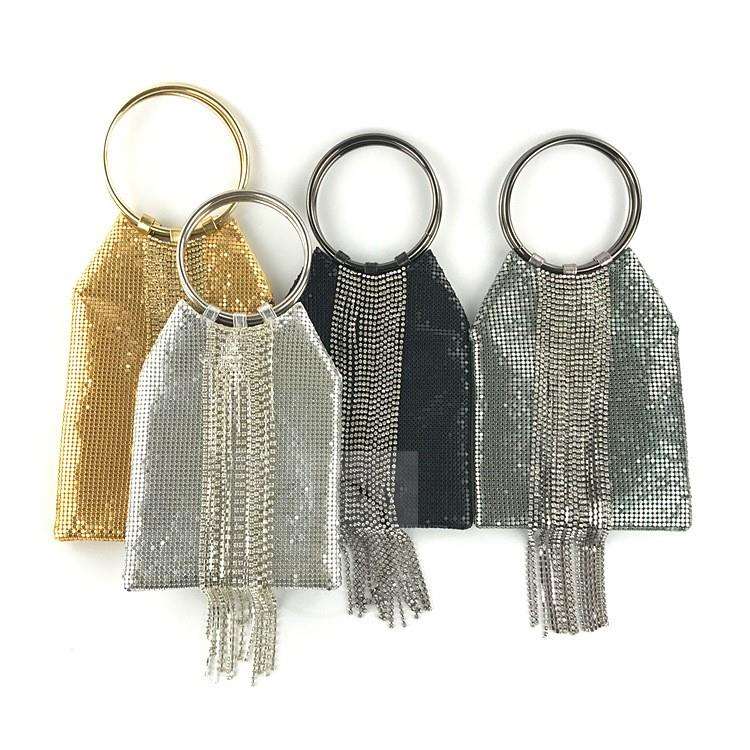 Black Encrusted Banquet Rhinestone Bag Tote
